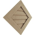thumbnail image 2 of Ekena Millwork 33"W x 33"H Timberthane Rough Cedar Diamond Faux Wood Non-Functional Gable Vent, Primed Tan, 2 of 5