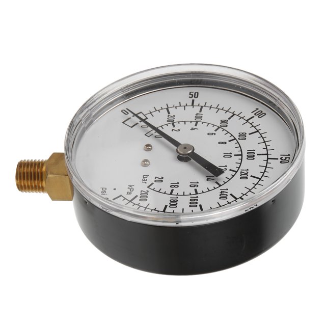 Manómetro de acero inoxidable, 1/4NPT 90 mm de diámetro Manómetro de presión de aceite radial Equipo industrial impulsado por el rendimiento Jadeshay A
