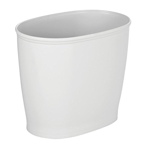 InterDesign Kent Oval Wastebasket Trash Can for Bathroom, Kitchen