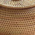 thumbnail image 5 of Round Rattan Box with Lid, Hand Woven Storage Box, Multifunctional Desktop Tray Basket Decoration for Home, 5 of 5