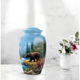 thumbnail image 6 of Bear Little Urn For Human Ashes For Mother And Father, Blue Mini Urn For Ashes Adult Male Dad, Memorial Urns For Keepsakes, Cremation Urns For Adult Men And Woman, 1 Large & Set Of 4 Mini 10&3 Inch, 6 of 7