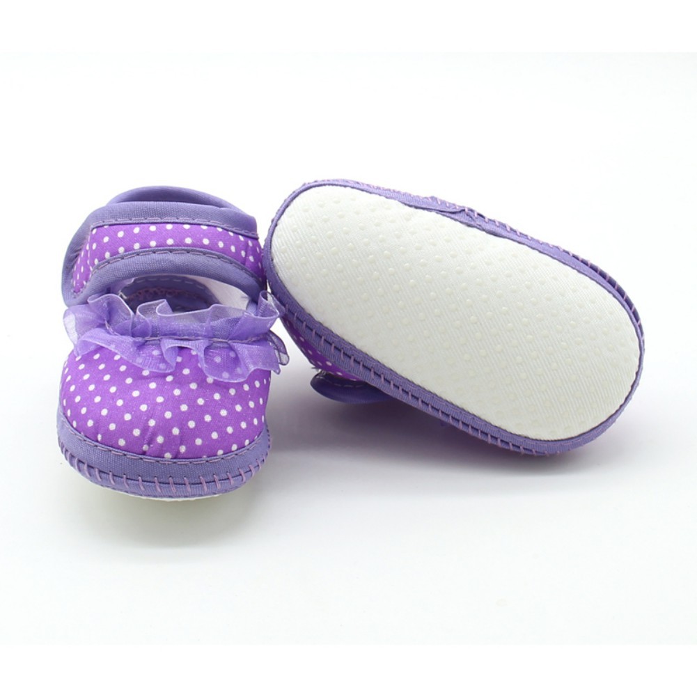 Saient Baby Newborn Girls Shoes Polka Dot Soft Sole Cotton First Walkers Moccasins leisure Baby Shoes - image 5 of 7