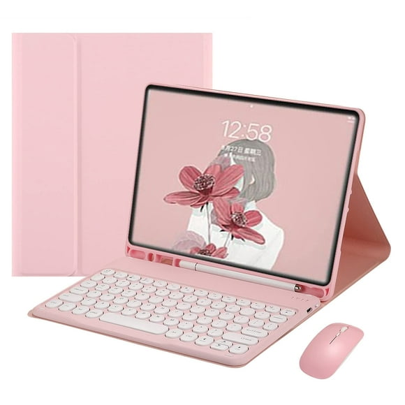 Funda de teclado con ratón compatible con iPad 9ª, 8ª generación, 10,2 pulgadas, Air 3ª generación, Pro, 10,5 pulgadas