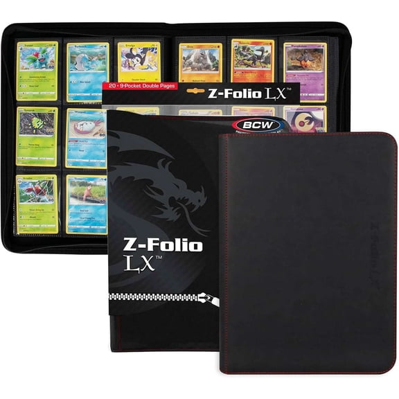 1 BCW Black 9-Pocket Z-Folio LX Album