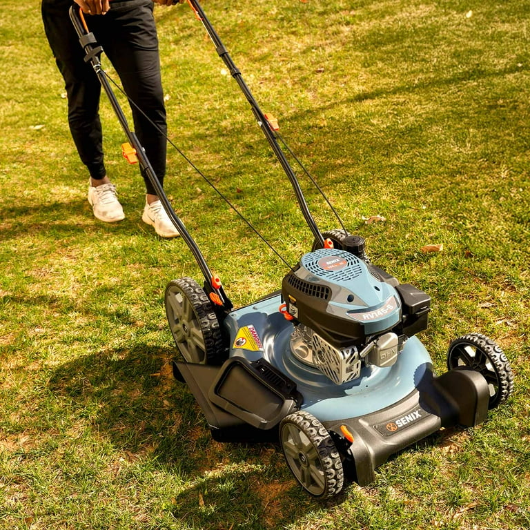 SENIX Gas Lawn Mower, 21in Cuttting Blade / 22in Cutting