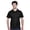 Black, variant on Men's Polo Shirts Short Sleeve Solid Collar Tees 100% Polyester Moisture-Wicking Polo (Black, S)