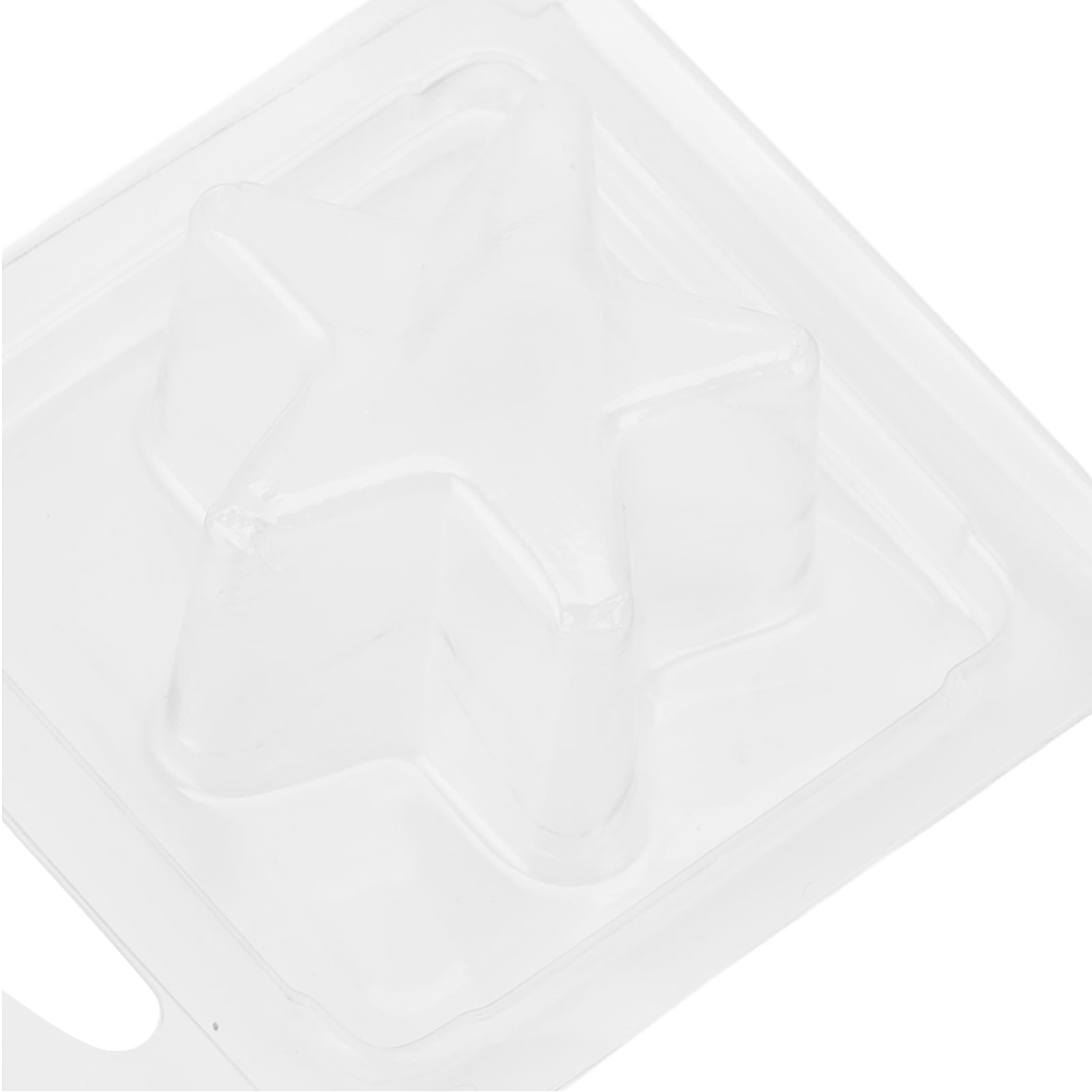 Riousery 100 Packs Five Pointed Star Shaped Wax Melt Clamshell Molds Containers Clear Plastic Tray for Wickless Tarts Candle Making Premium Supplies