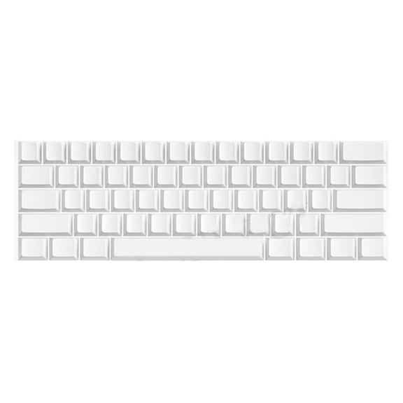 61 Key Minimalist White Blank Keycaps Cherry Profile PBT Keycap Set For Mechanical Keyboards For Office And Gaming