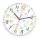 thumbnail image 5 of Reloj de pared para niños, decoración de pared, colorido, redondo, de madera, analógico, de 12 pulgadas, decorativo, silencioso, para interior, jardín Estilo A, 5 of 8