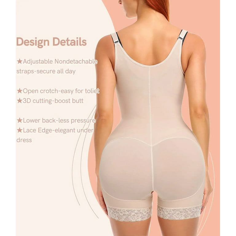 Fajas Colombianas Mujer Body Shaper For Women Tummy Control Breast Support Side  Zipper Long Bodysuit Shapewear