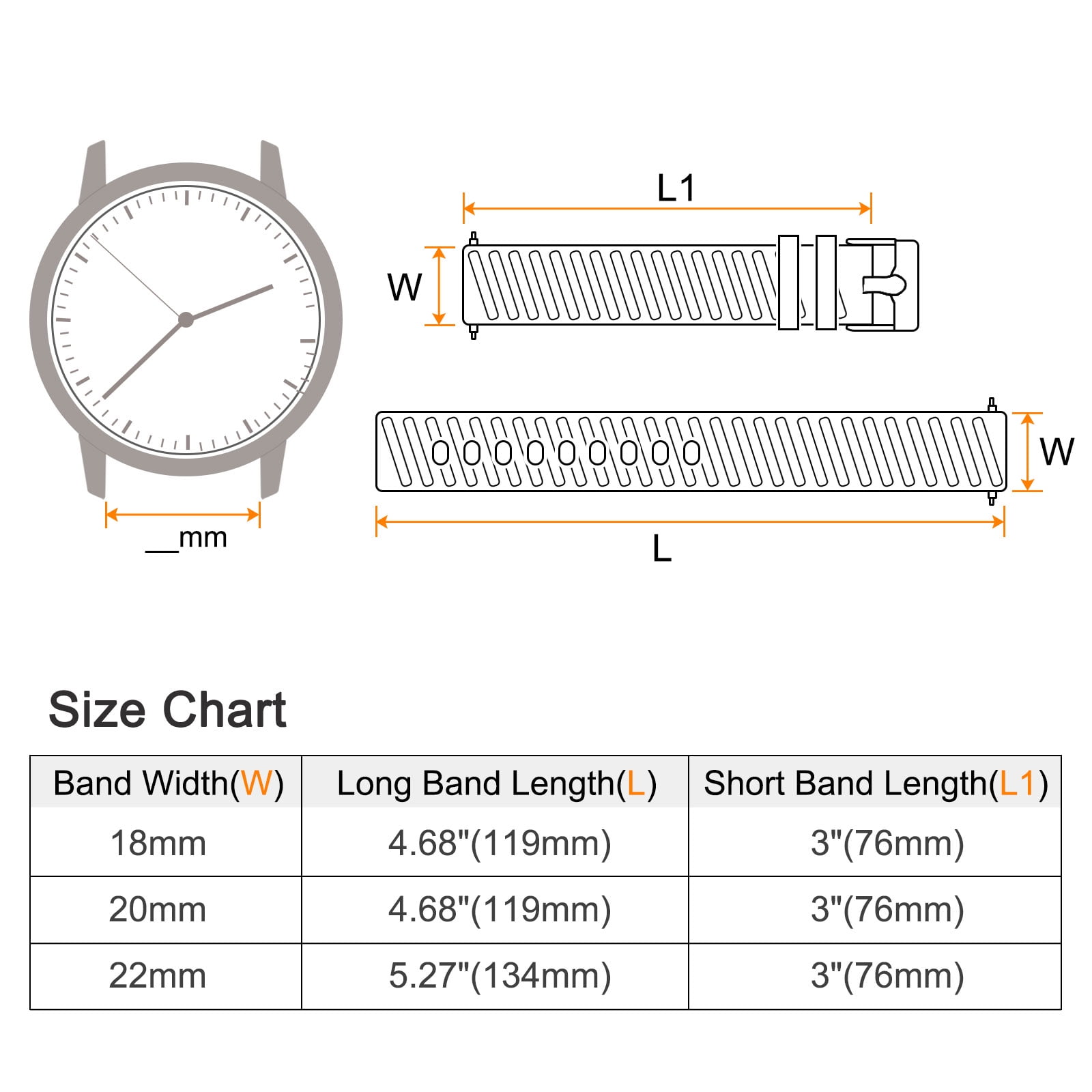 Unique Bargains Silicone Watch Bands, 18mm Watch Strap Quick