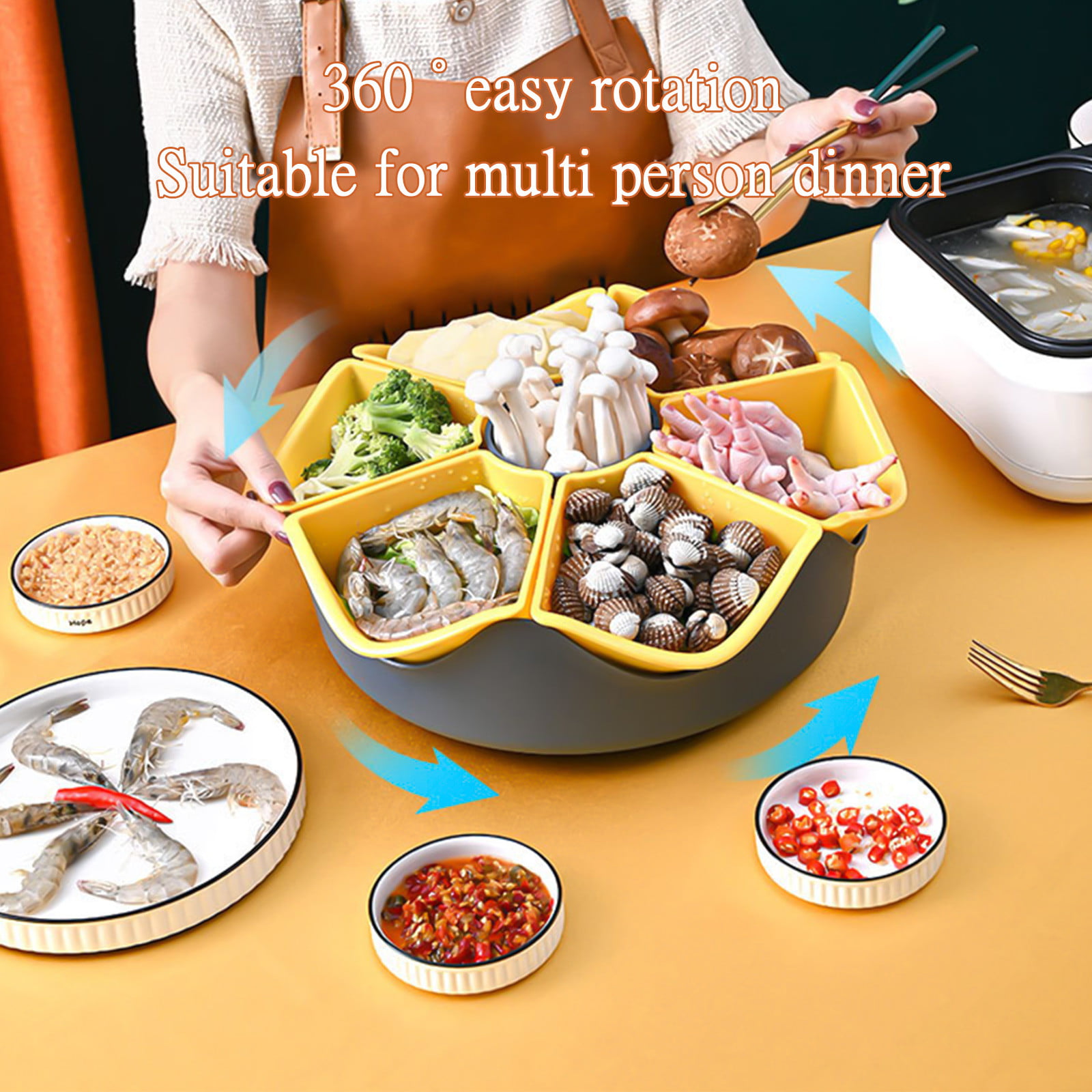 1 Set Clear Food Vegetable Preparation Plates 3-Layer Food Plate Stackable  Hot Pot Food Prep Tray Rack