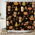 thumbnail image 3 of Tchckioa Shower Curtain,Autumn Harvest Thanksgiving Privacy Protection Hooks Bath Curtain for Bathroom Decor,47x72, 3 of 6