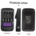 thumbnail image 4 of TEHAUX 1Pcs Black Abs Battery Charger Rectangular Lcd Display Usb Charging For Home And Travel, 4 of 8