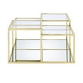 thumbnail image 2 of Benjara Coffee Table with Glass Top and Tubular Frame- Gold, 2 of 2