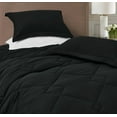 thumbnail image 6 of Chezmoi Collection Logan Black Comforter Set Queen Size 3-Piece Lightweight Soft Stone-Washed Microfiber Bedding Set for All Season (1 Comforter 90x92, 2 Shams), 6 of 9