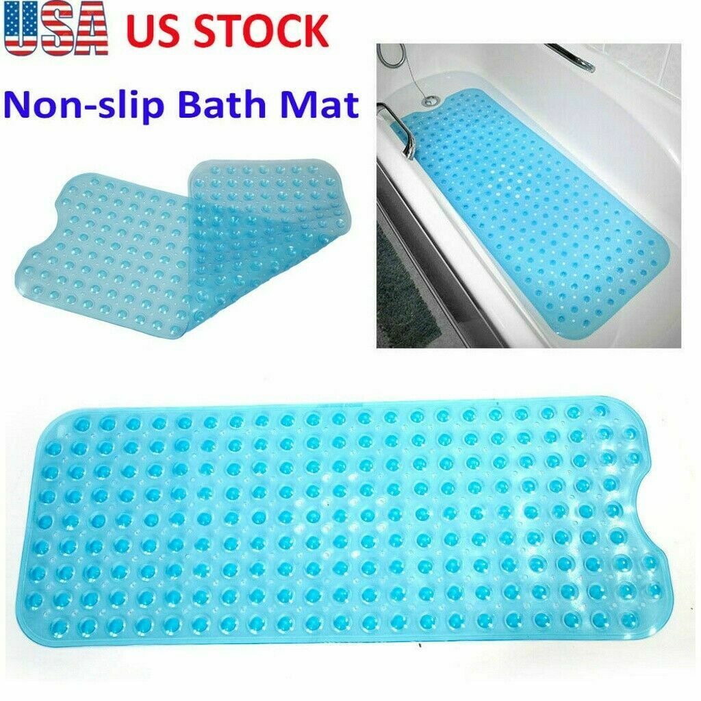 Bathtub Mat Non-Slip Anti-Bacterial Extra Long Bath Tub Shower Protection Pad US 