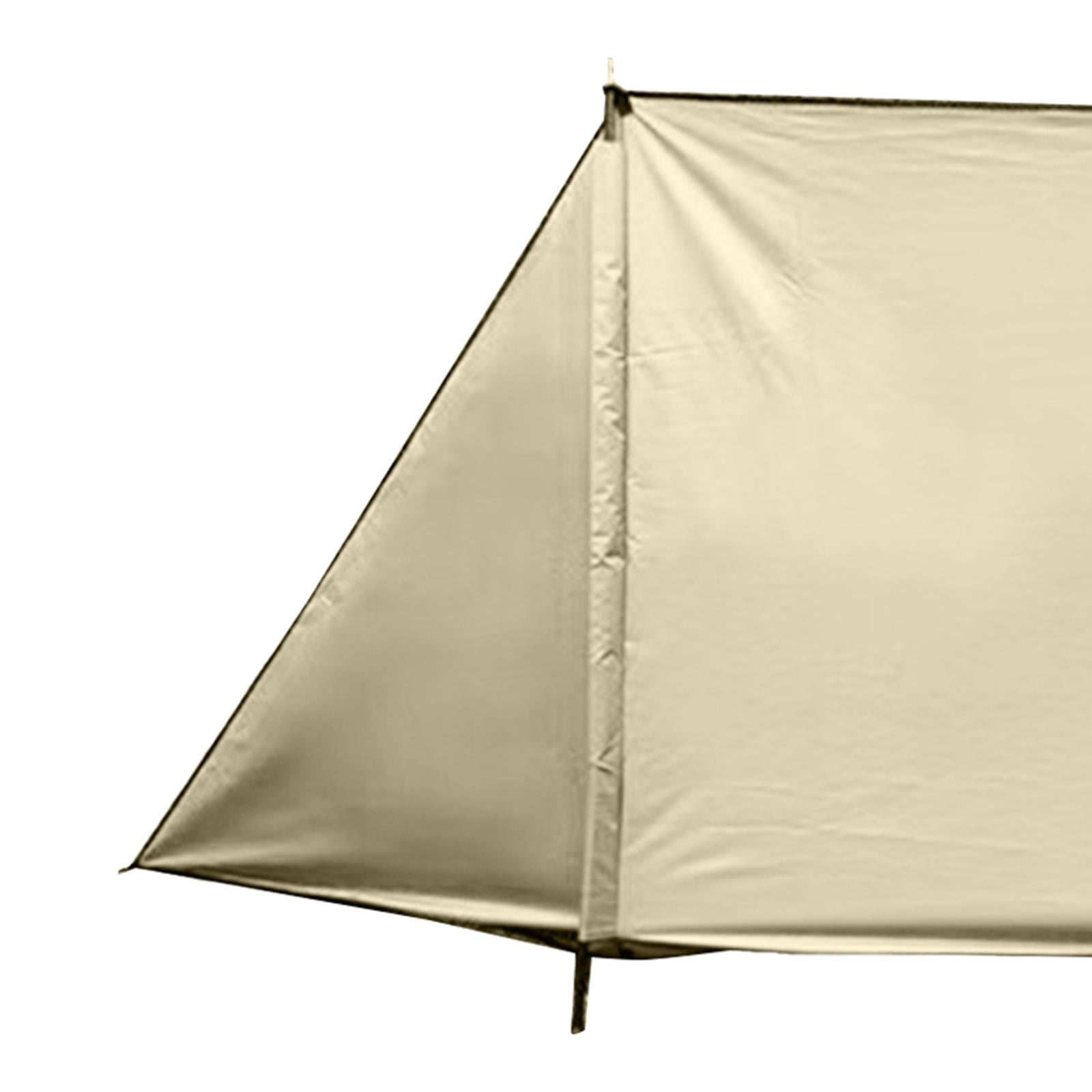 Wswqop Foldable Gas Stove Windshield Lightweight Wind Protection Canvas Outdoor Cooking Triangle 45cmx14cm