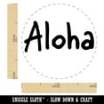 thumbnail image 2 of Aloha Fun Text Self-Inking Rubber Stamp Ink Stamper - Brown Ink - Medium 1 Inch, 2 of 7