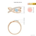 thumbnail image 4 of Angara Natural 0.3 Ct. Aquamarine with Diamond Solitaire Ring in 14K Rose Gold for Women (Ring Size: 11.5), 4 of 9
