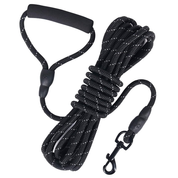 Correa reflectante para perro Leash Vivifying de 6 m, flotante, negra
