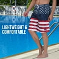 thumbnail image 3 of North 15 Boy's USA American Flag Microfiber Swim Trunk Boardshorts with Cargo Pokcet-7110B-Prt 9-18, 3 of 8