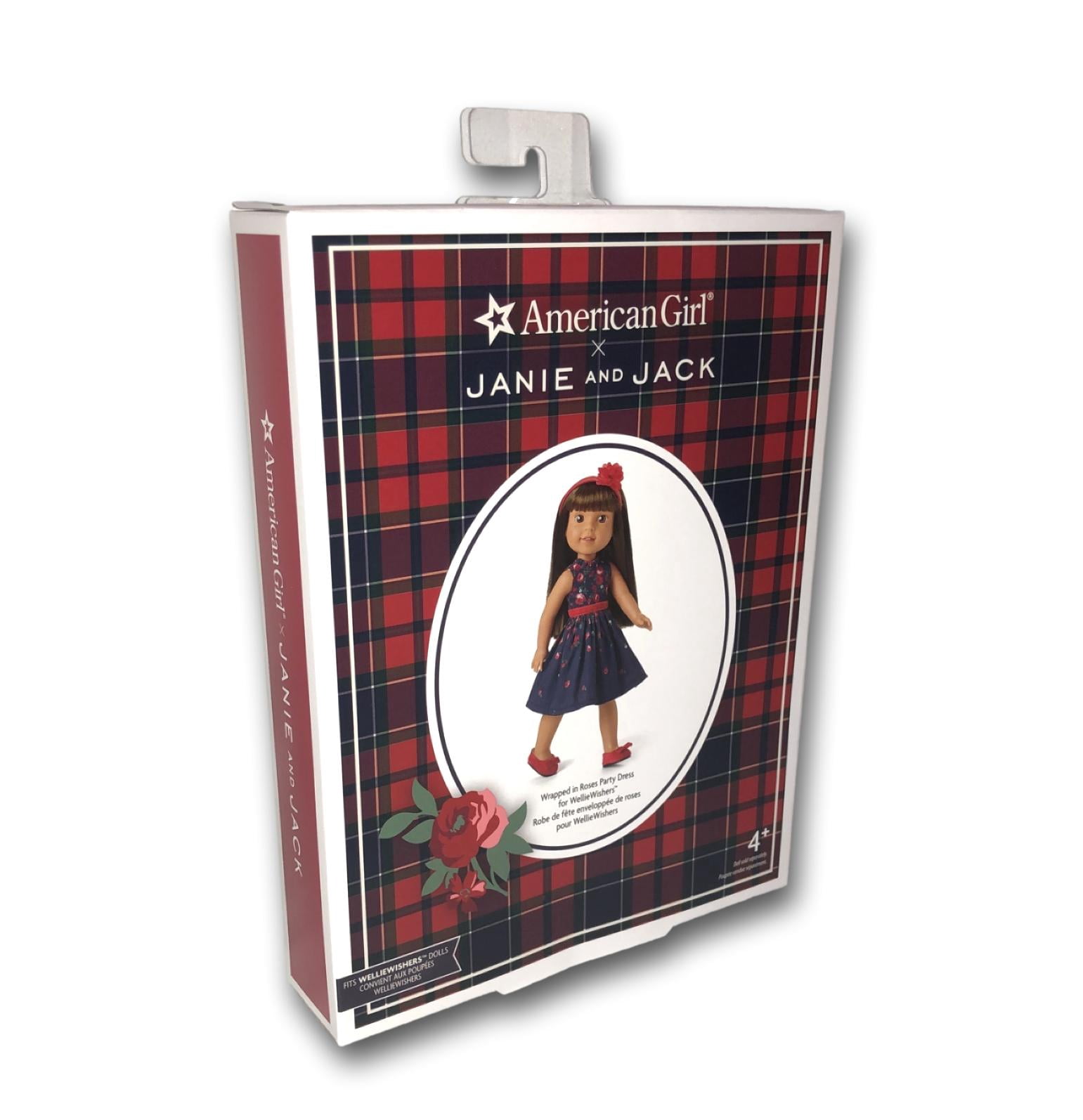 American Girl Janie and Jack Wrapped in Roses Party Dress for 14.5-Inch Wellie Wishers Dolls
