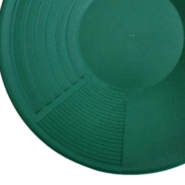 Langgg 15" Dual Riffle Gold Pan for Nugget Mining Dredging River Panning Green