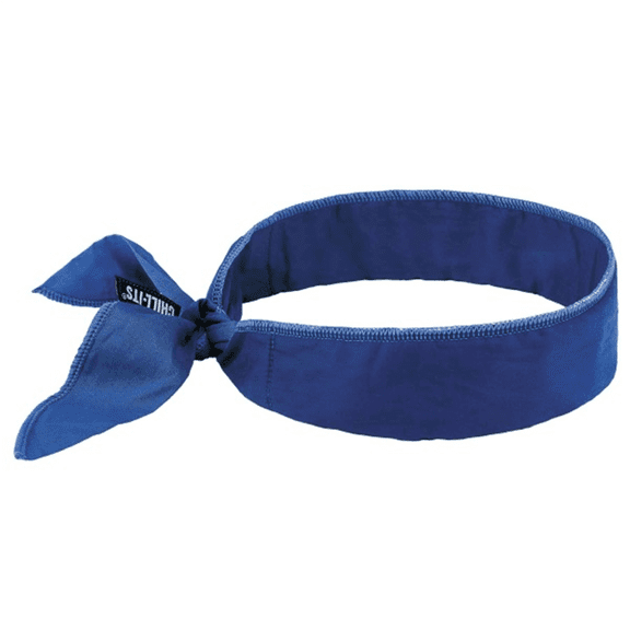 Chill-Its 6702 Cooling Bandana, 100% Cotton, Blue