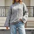 thumbnail image 2 of FAIWAD Sweaters for Women Cable Knit Mock Neck Long Sleeve Pullover Tops Casual Daily Wear, 2 of 7