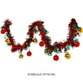 thumbnail image 2 of Festive Christmas Garland With Ball Ornaments And Pom Poms For Tree Decor Flexible And Reusable For Wrapping Around Trees Doors Railings And Fireplaces Easy To Set Up And Maintain, 2 of 6