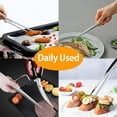 thumbnail image 4 of Cooking Tweezers 10/12 Inch Stainless Steel Straight Tweezers Fine Precision Food Tweezers Ergonomic Non-slip Tweezers Kitchen Gadget for BBQ Grilling, 4 of 9