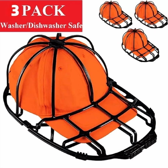 ZYLER- Hat Washer Baseball Cap Cleaner Machine Washing Cage Holder Frame Net 3 Pack