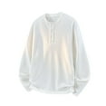 thumbnail image 1 of Kalauyu Mens Henley Shirts Thermal Base Layer Stretch Long Sleeve Solid Button Pullover, 1 of 8