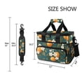 thumbnail image 3 of FORMRS Insulated Cooler Bag 24 Cans Capacity Soft Leakproof Lunch Box with Side Pockets, Green Floral Orange, 3 of 7