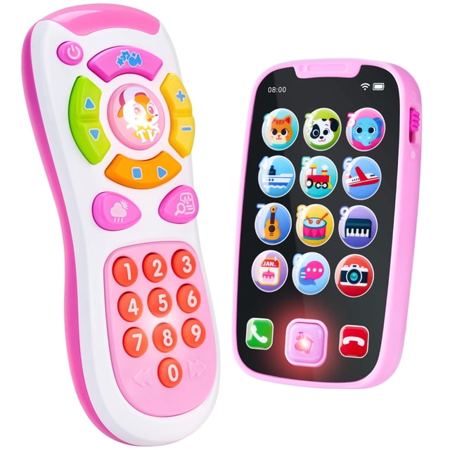 Control remoto de juguete y teléfono inteligente JOYIN Baby Learning Pink