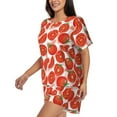 thumbnail image 2 of Lsque Tomatoes Women's Short-Sleeved Pajama Set - 2 Piece Soft and Lightweight Sleepwear Set-X-Large, 2 of 9