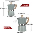 thumbnail image 5 of WEISY Stovetop Espresso and Coffee Maker, Moka Pot for Classic Italian and Cuban Cafe Brewing, Cafetera, 3 Cup/150ml, 5 of 5