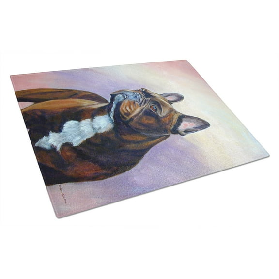Caroline's Treasures French Bulldog Glass Cutting Board Large
