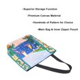 thumbnail image 3 of FORMRS Womens Canvas Tote Bag with Zipper Inner Pocket Shoulder Handbag, Green Seaside, 3 of 7