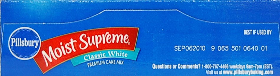 Pillsbury Moist Supreme Classic White Cake Mix, 18.25 oz