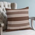 thumbnail image 4 of Pillow Covers 24x24 Set of 2, Brown Striped Throw Pillow Covers Decorative Couch Cushion Cover, Vintage Rustic Simple Lines Texture Microfiber Soft Square Pillowcases for Bedroom Living Room Sofa, 4 of 9