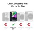 thumbnail image 2 of JETech Matte Case for iPhone 14 Plus 6.7-Inch, Shockproof Military Grade Drop Protection, Frosted Translucent Back Phone Cover, Anti-Fingerprint (Black), 2 of 6