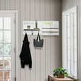 thumbnail image 6 of American Art Decor Addie Joy Grateful Decorative Key Holder & Mail Organizer with Wall Hanging Storage Basket, Shelf, and Hooks - Distressed White Wash, 6 of 6