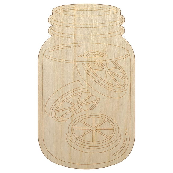 Sun Tea in a Mason Jar Wood Shape Unfinished Piece Cutout Craft DIY Projects - 4.70 Inch Size - 1/8 Inch Thick