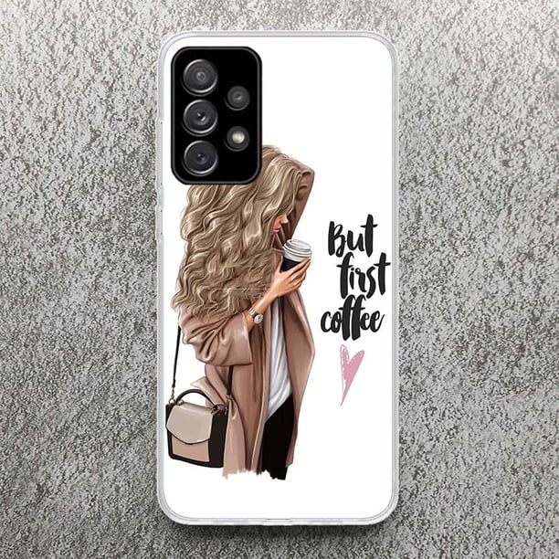Funda suave con estampado de café para Samsung A51, A50, A21S, A70, A71, A31, A41, A10, A20E, A30, A40, A6, A7, A8, A9 Patter qiuyongming unisex