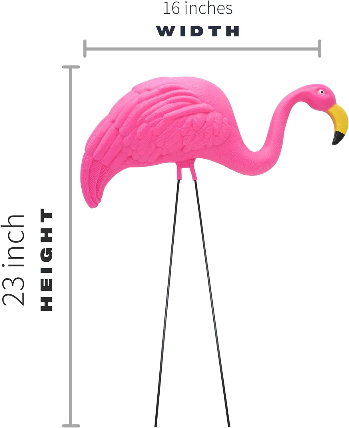4E’s Novelty 4 Pink Flamingos Yard Decorations - Large Flamingos Yard Ornaments, Lawn Flamingos for Yard Sculptures & Statues Outdoor Garden Decor