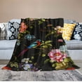 thumbnail image 2 of ONETECH  Wild Flowers Blanket for Girls Women, Lightweight Soft Flannel Throw Blanket Peony Roses Sofa Couch Living Room, 2 of 6