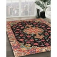 thumbnail image 2 of Ahgly Company Indoor Square Traditional Orange Salmon Pink Medallion Area Rugs, 5' Square, 2 of 6