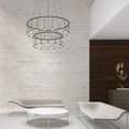 thumbnail image 2 of Sonneman S1F38K-SC06XX12-RP04 Suspenders Led Double Ring Multi Light Pendant - Black, 2 of 7